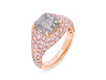 Load image into Gallery viewer, Kazanjian Gray Diamond, 3.00 cts, &amp; Pink Diamond Ring in 18K Rose Gold
