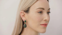 Load and play video in Gallery viewer, Kazanjian Tourmaline Earrings, in 18K Black Rhodium Plated White Gold
