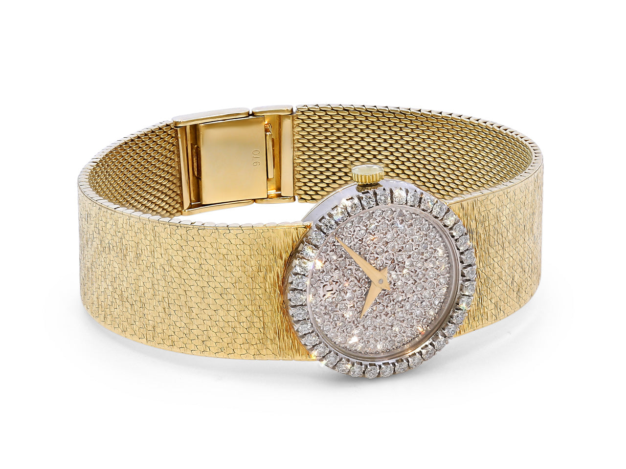 Gold watch with real diamonds Clearance