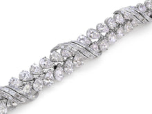 Load image into Gallery viewer, Kazanjian Pear Cut &amp; Baguette Diamond Bracelet, in Platinum
