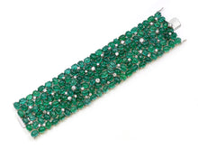 Load image into Gallery viewer, Kazanjian Cabochon Emerald &amp; Diamond Bracelet in Platinum
