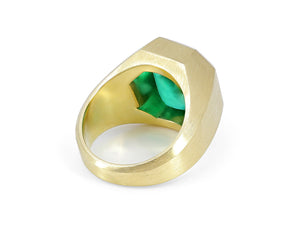 Emerald, 10.14 Carats, Cocktail Ring in 18K Yellow Gold