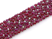 Load image into Gallery viewer, Kazanjian Cabochon Ruby &amp; Diamond Bracelet in Platinum
