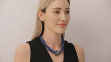 Load and play video in Gallery viewer, Kazanjian Torsade Multi-Strand Sapphire Bead Necklace, in 18K Yellow Gold
