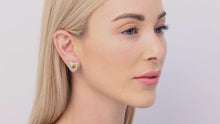 Load and play video in Gallery viewer, Yellow &amp; Blue Heart Shape Sapphire &amp; Diamond Earrings, by Bulgari
